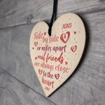 Real Friends Friendship Handmade Gift Wood Heart Keepsake Plaque