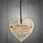 Sister Best FRIEND Gifts Wood Heart Christmas Friendship Gifts