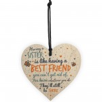 Sister Best FRIEND Gifts Wood Heart Christmas Friendship Gifts