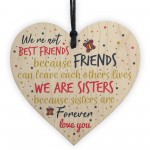 Thank You Sisters Friendship Plaques Wooden Heart Friend Gifts