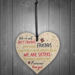 Thank You Sisters Friendship Plaques Wooden Heart Friend Gifts