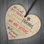 Thank You Sisters Friendship Plaques Wooden Heart Friend Gifts