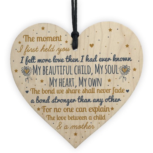 Mummy To Be Birthday Christmas Gift Wood Heart Baby Shower Gift