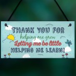 Nursery Teacher Preschool THANK YOU Gift Hanging Sign Plaque 