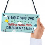 Nursery Teacher Preschool THANK YOU Gift Hanging Sign Plaque 