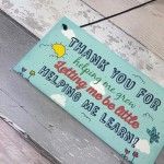 Nursery Teacher Preschool THANK YOU Gift Hanging Sign Plaque 