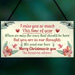 Christmas Memorial Hanging Plaque Rememberance Family Gift