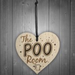 Bathroom Toilet Sign The Poo Room Funny Chic Hanging Door Plaque