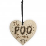 Bathroom Toilet Sign The Poo Room Funny Chic Hanging Door Plaque