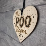 Bathroom Toilet Sign The Poo Room Funny Chic Hanging Door Plaque