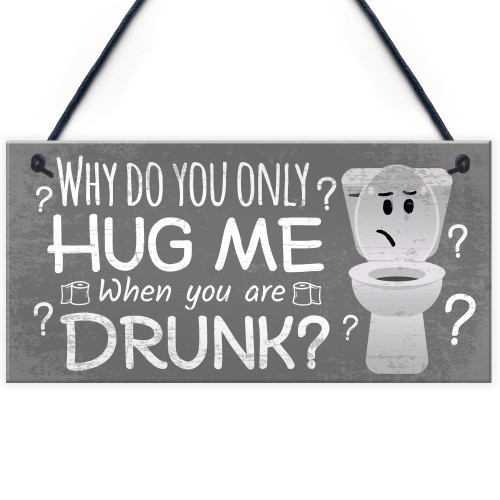 Novelty Bathroom Toilet Plaque Funny Home Decor Hanging Sign