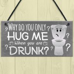 Novelty Bathroom Toilet Plaque Funny Home Decor Hanging Sign