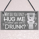 Novelty Bathroom Toilet Plaque Funny Home Decor Hanging Sign