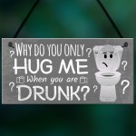 Novelty Bathroom Toilet Plaque Funny Home Decor Hanging Sign