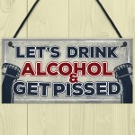 Funny Alcohol Sign Man Cave Home Bar Pub Hanging Plaque Vodka