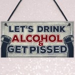 Funny Alcohol Sign Man Cave Home Bar Pub Hanging Plaque Vodka