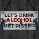 Funny Alcohol Sign Man Cave Home Bar Pub Hanging Plaque Vodka