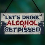 Funny Alcohol Sign Man Cave Home Bar Pub Hanging Plaque Vodka