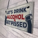 Funny Alcohol Sign Man Cave Home Bar Pub Hanging Plaque Vodka