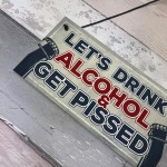 Funny Alcohol Sign Man Cave Home Bar Pub Hanging Plaque Vodka