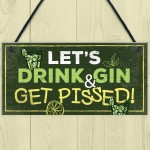 Funny Gin Sign Gift For Gin Lovers Alcohol Man Cave Bar Plaque 