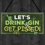 Funny Gin Sign Gift For Gin Lovers Alcohol Man Cave Bar Plaque 