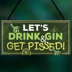 Funny Gin Sign Gift For Gin Lovers Alcohol Man Cave Bar Plaque 