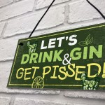 Funny Gin Sign Gift For Gin Lovers Alcohol Man Cave Bar Plaque 