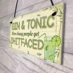 Gin & Tonic Gift For Gin Lovers Hanging Alcohol Kitchen Plaque