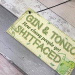 Gin & Tonic Gift For Gin Lovers Hanging Alcohol Kitchen Plaque