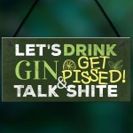 Novelty Gift For Gin Lovers Alcohol Man Cave Bar Plaque Gin Sign