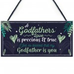 Godfather Godparent Gift Thank You Christening Gift Hanging Sign