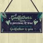 Godfather Godparent Gift Thank You Christening Gift Hanging Sign