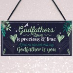 Godfather Godparent Gift Thank You Christening Gift Hanging Sign