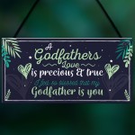 Godfather Godparent Gift Thank You Christening Gift Hanging Sign