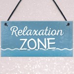 Relaxation Zone Hot Tub Man Cave Bathroom Garden Plaque Sign