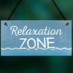 Relaxation Zone Hot Tub Man Cave Bathroom Garden Plaque Sign