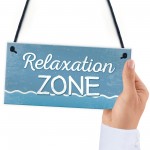 Relaxation Zone Hot Tub Man Cave Bathroom Garden Plaque Sign