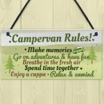 Novelty Campervan Camper VW Rules Travel Holiday Gift Plaque