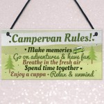 Novelty Campervan Camper VW Rules Travel Holiday Gift Plaque