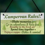 Novelty Campervan Camper VW Rules Travel Holiday Gift Plaque