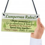 Novelty Campervan Camper VW Rules Travel Holiday Gift Plaque