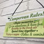 Novelty Campervan Camper VW Rules Travel Holiday Gift Plaque