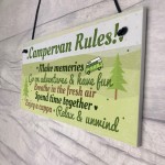 Novelty Campervan Camper VW Rules Travel Holiday Gift Plaque