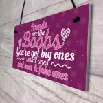 Funny Friends Are Like Boobs Novelty Best Friend Sign Gifts