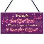 Funny Friends Are Like Bras Novelty Best Friend Sign THANK YOU