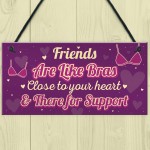 Funny Friends Are Like Bras Novelty Best Friend Sign THANK YOU