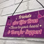 Funny Friends Are Like Bras Novelty Best Friend Sign THANK YOU