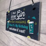 Funny Gin Sign Birthday Gift For Gin Lovers Hanging Plaque