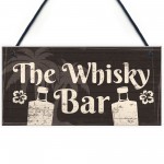 The Whisky Bar Sign Pub Hotel Home Bar Man Cave Hanging Plaque